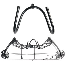 TOPARCHERY Bow Hanger Archery Bow Rack Hooks Wall Mount Recurve Bow Stand Compound Bow Accessories Storage and Display Your Bow, Metal, Rubber Protection, No Scratches, Bow Not Included