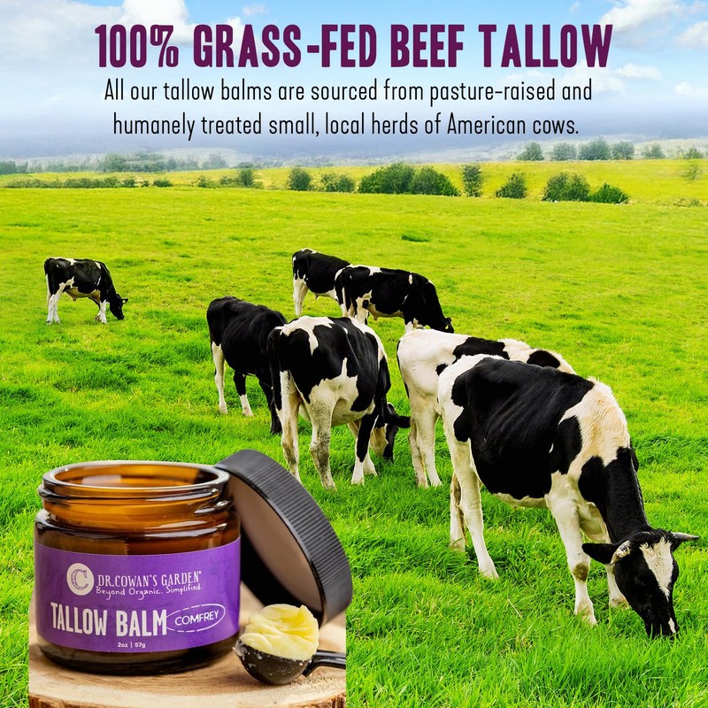 Dr. Cowan’s Garden Comfrey Tallow Balm - 100% Grassfed Beef