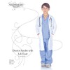 Underwraps Children's Doctor Scrubs with Lab Coat Costume Set, Blue/White,
