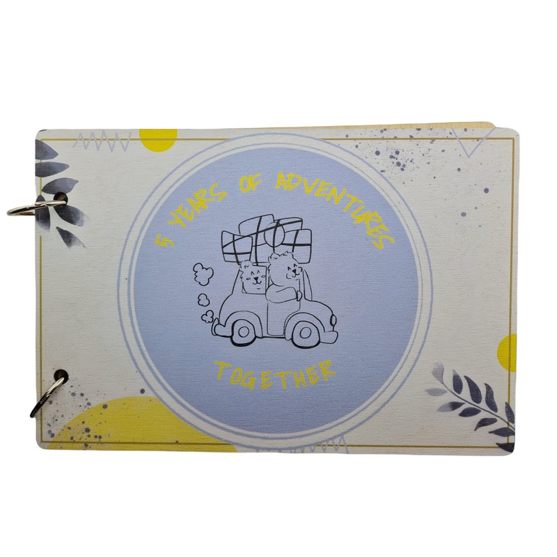 5 Years of Adventures Together - 5th Wedding Anniversary Scrapbook