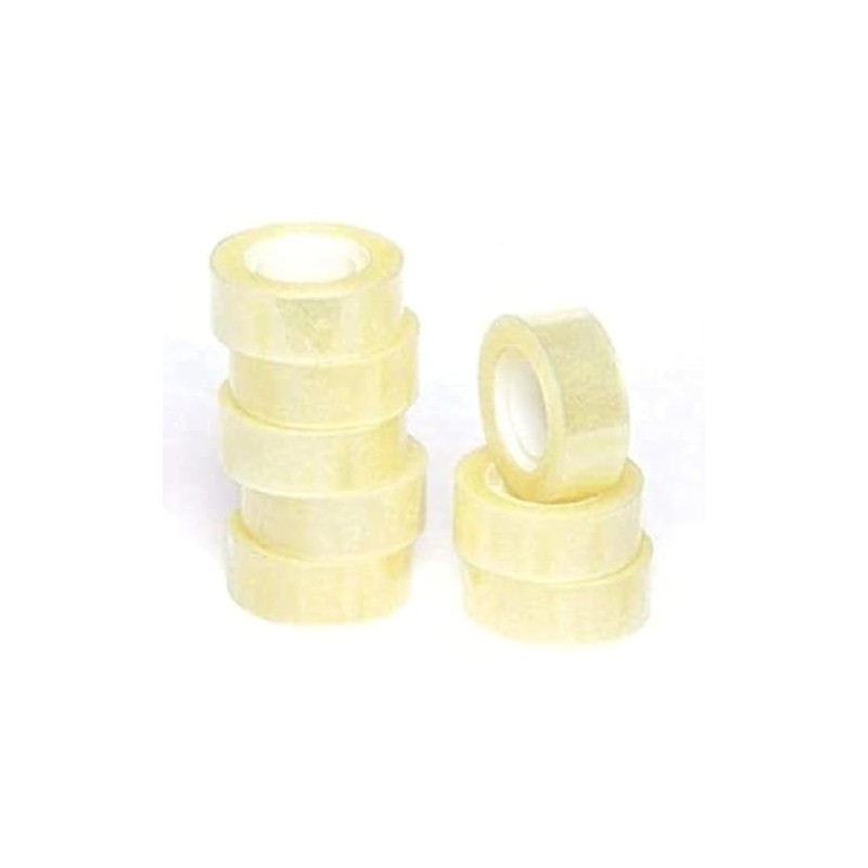 8 Rolls Clear Sticky Tape 19mm x 33m