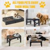 TUAHOO Raised Dog Bowls, 2-in-1 Elevated Dog Bowl with Slow