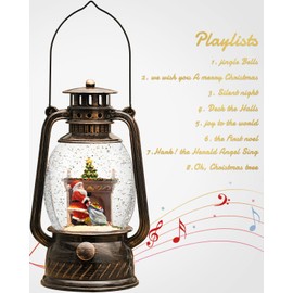 Snow Globe Christmas Decorations Indoor,Christmas Snow Globe Swirling Glittering Santa Fireplace Scene, USB Lined/Battery Operated Lighted Snow Globe for Christmas Festival Decoration Gifts