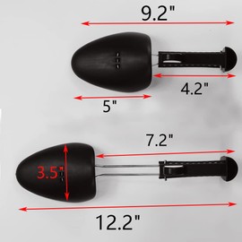 YY YEARCHY Shoe Tree for Men Shoe Stretcher 4 Pairs Holder Shape Support for Men's Boots Adjustable Lightweight Plastic