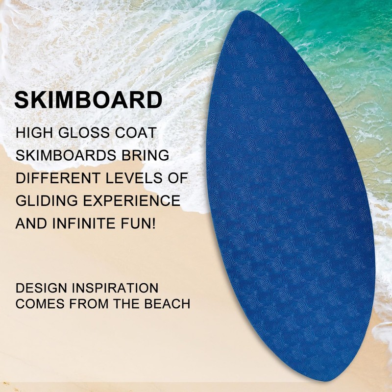 iBOARD Skipper Skimboard 36/41" – Gloss Wood Board w/ Traction