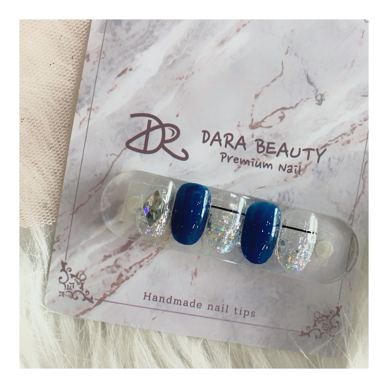 Next day delivery⭐Pearl gradient navy nail⭐ / 다음날 발송⭐펄그라데이션 네이비네일⭐