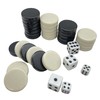1.06 Inch 30 Pieces Backgammon Checkers Replacement Set Checker Board