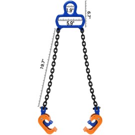 AIindu 55 Gallon Drum Lift -Chain Drum Lifter- 2200 lb Capacity - Improved Multi-Purpose Top Lifting Ring - Designed to Lift 30 and 55 Gallon Drums, Closed Metal/Plastic Drums.