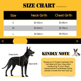 Nobleza - Anti-Pull Dog Harness, Reflective Vest Harness Dog with Handle, Soft Breathable Chest Harness for Dogs, Adjustable Dog Harness, Medium Dogs, Black (M)