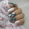 CHOK: 09 Flower Handmade Nail Tips - Coffin / CHOK