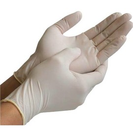 100 (1 Box) x LATEX POWDERED Gloves Disposable Food Medical Garages etc. (SMALL)
