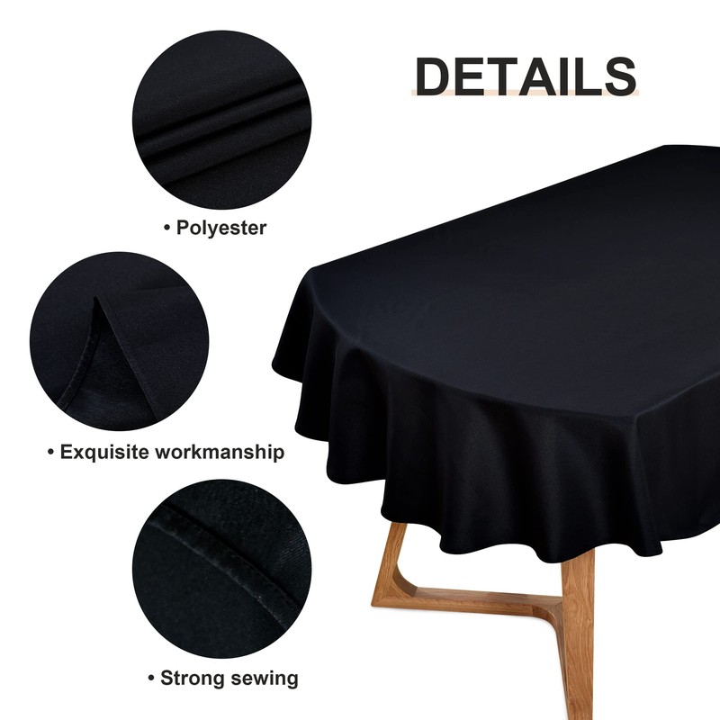 Wolkemer Oval Tablecloth 60 x 84 Inch Washable Fabric Table