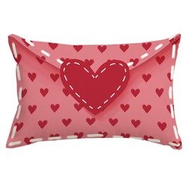 RABUSOFA Valentines Day Pillow Covers 12x20 Inch,Velvet Love Heart Decorations Cushion Covers,Valentine's Day Decor Throw Pillow Covers Letter Gifts for Sofa Couch Pink(01-12)