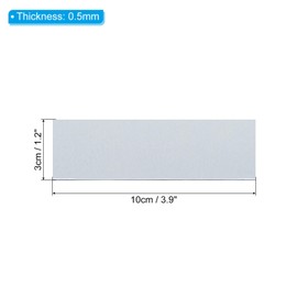 PATIKIL Pack of 5 Hot-Dip Galvanised Steel Sheets, 10 x 3 cm, Hot-Dip Galvanised Steel Plates, 0.5 mm Thick Metal Sheet for Roof Sealing, Repair, Crafts, DIY Projec