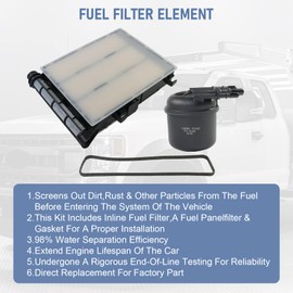 DICMIC Fuel Filter Element Compatible with 2017-2020 Ford F250 F350 F450 F550 Super Duty 6.7L V8 Diesel Engine Replace# FD-4624, FD-4625, HC3Z-9N184-B