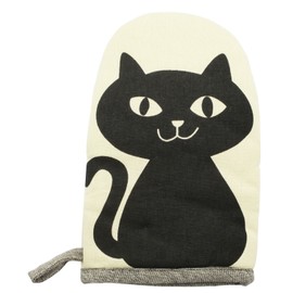 KW-362-51 Mittens Nekomanju Cat Potholder Black