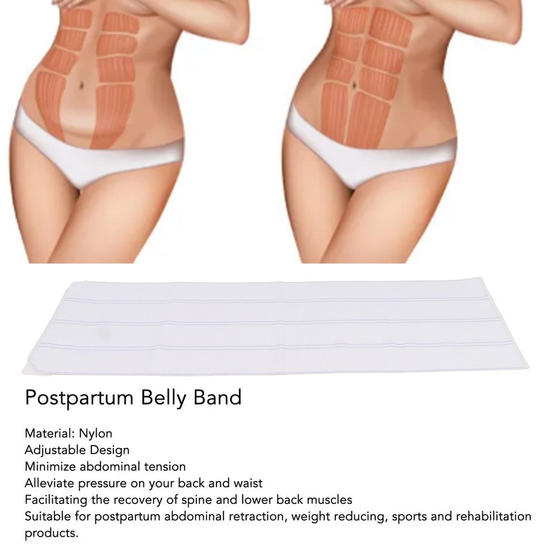 Postpartum Belly Band Adjustable Belly Support Wrap Abdominal Binder C