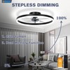 VOLISUN VOLISUN Low Profile Ceiling Fans with Light and Remote,19.7in