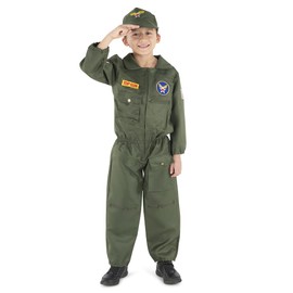 Dress Up America Top Gun Costume - Air Force Fighter Pilot Costume - WW2 Fighter Pilot Dress Up for Boys and Girls (X-Large)