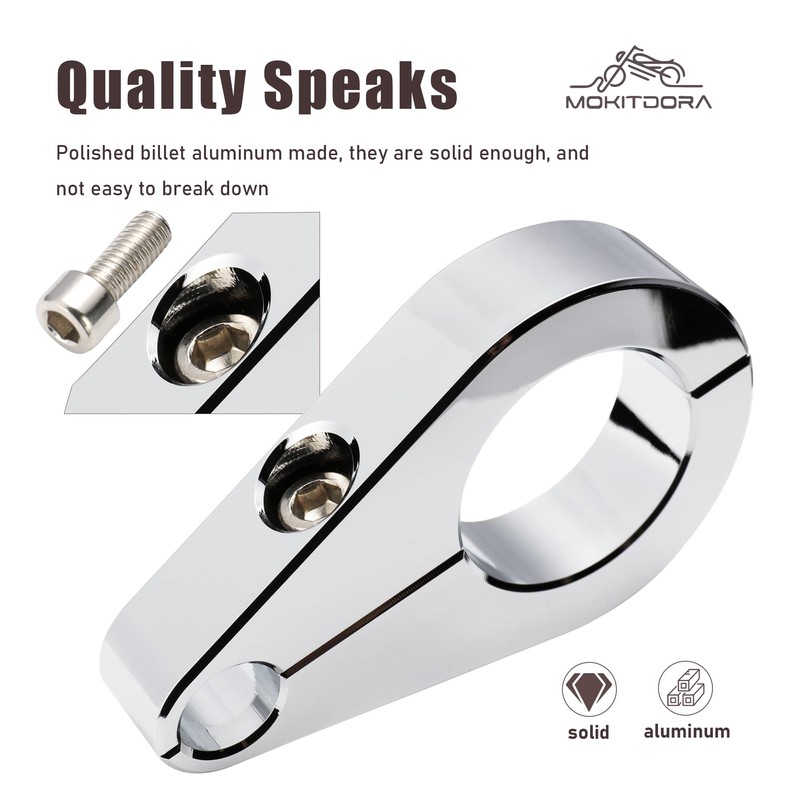 MoKitDora 1.5" Handlebar or Frame Mount Clutch Throttle Cable Clamp