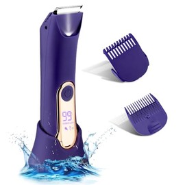 Recortador De Bikini Para Mujer Afeitadora Personal De Vello Púbico Húmedo/Seco Para Axilas Piernas Brazos Cuerpo Y Zona Íntima Luz Led Cuchilla De Cerámica Resistente Al Agua Ipx7 Re