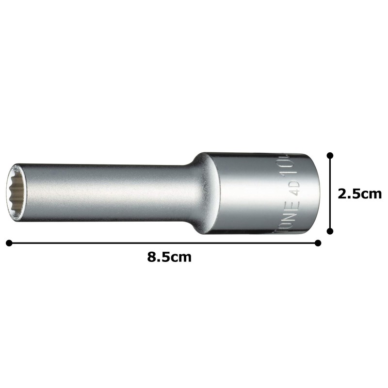 TONE Deep Socket (12 Square) 4D-10L Insertion Angle 12.7 mm