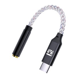 KBEAR TC12 Plus Earphone Adapter, Type c Earphones, Converter, Earphone Jack Converter, USB dac type-c, 0.1 inch (3.5 mm) to type-c Earphones, Wired Earphones, HIFI Sound Quality, High Performance DAC