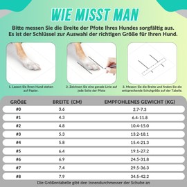 Eyein Pack of 4 Dog Shoes, Mesh Breathable Dog Shoes, Paw Protection with Non-Slip Sole for Hot Summer Floors, Reflective Dog Shoes for Night Walks Outdoors, Grey, Size 8