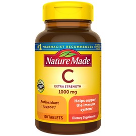 Nature Made Nature Made Extra Strength Vitamin C 1000 mg, Dietary Supplement for Immune Support, 100 Tablets, 100 Day Supply