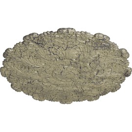 Ekena Millwork CM31DUCSC Durham Ceiling Medallion, 31"OD x 1 1/2"P (Fits Canopies up to 4 1/4"), Hand-Painted Castle Stone Crackle