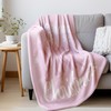 HIWX Pink Christmas Snowflake Throw Blanket, I'm Dreaming of a