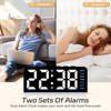Necomi 【Upgrade】 6.8'' Digital Alarm Clock, LED Alarm Clock with