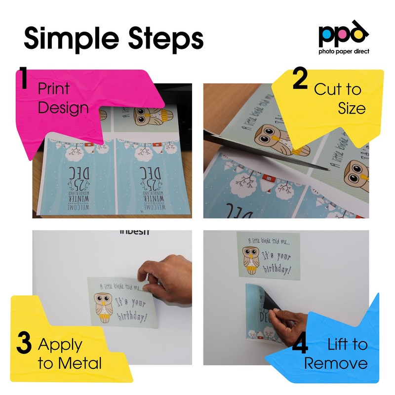 PPD PPD 5 Sheets A4 Inkjet Magnetic Matt Photo Paper