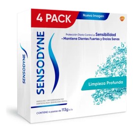 Pack 4 Pastas Dentales Sensodyne Limpieza Profunda 113g Cu