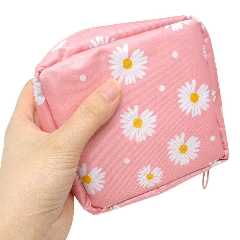 Honbay Daisy Large Capacity Sanitary Napkin Bag, Tampons Pouch, Nursing