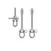 Pack of 2 Swing Hooks Made of Stainless Steel, Ceiling