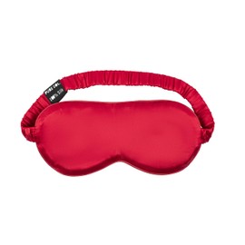 Pure SOL. Silk Sleep Mask - 100% Mulberry Silk Eye Mask - Eye Mask for Sleeping & Blindfold for Power nap During Travel (Ruby)