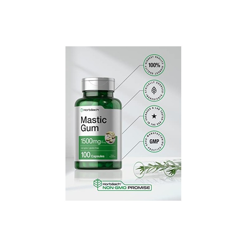 Horbäach Horbaach Mastic Gum Capsules 1500Mg 100 Count | Non-gmo