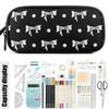 Fustylead Bows Large Pencil Case, Minimalist Portable Stationery Bag Cosmetics