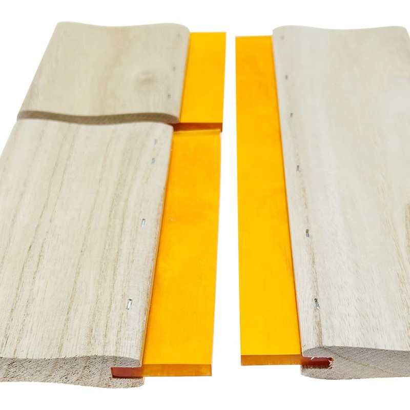 Cayway 5 PCS Screen Printing Squeegees, Durable, Abrasion-Resistant, Water- and
