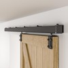 CCJH 8FT/96'' Box Rail Sliding Barn Door Hardware Kit Aluminium
