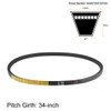 sourcing map 2 x A34 V-belt, A profile, rubber drive