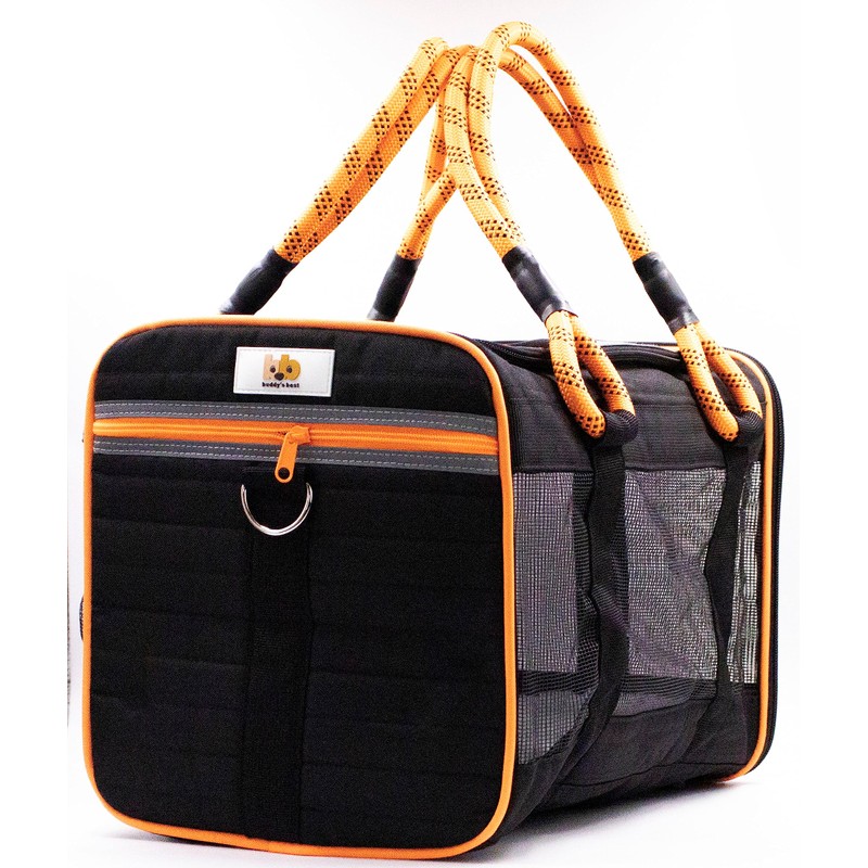 Buddy's Best Airline Approved Pet Carrier – Black & Orange