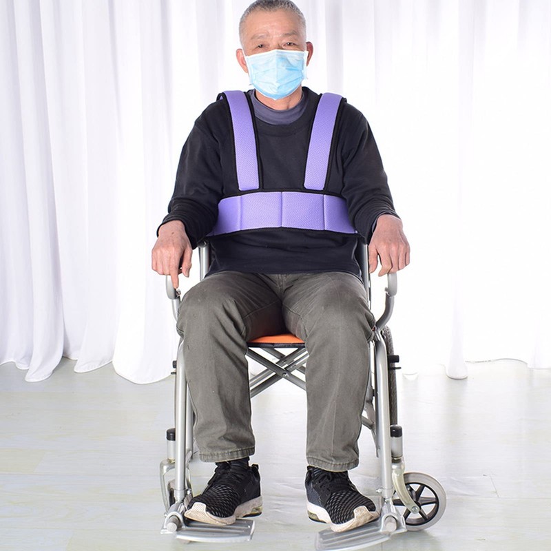Wheelchair Seat Belt Torso Support Vest, Adjustable Double Shoulder Vest