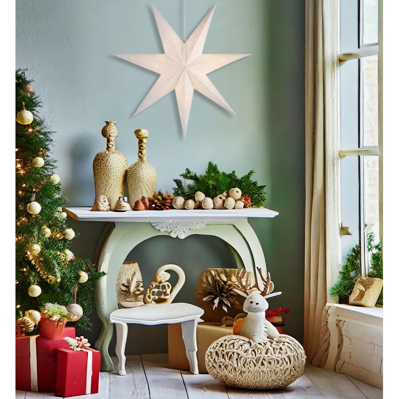 BRUBAKER 60 cm Christmas Star for Indoor Use - Advent
