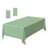 FALIZIFU 2 Pack Sage Green Plastic Tablecloth Disposable Table Covers