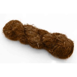 (Brown) - 100g Recycled Sari Silk Yarn Hand-spun Brown Soft Yarns