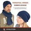 Evolution Knitwear Wool Rib Knit Beanie Hat for Men or