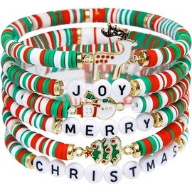 CHELYQST USA Bracelets for Women 4th of July Bracelets Stackable Stretch Fourth of July Bracelets Friendship Bracelets