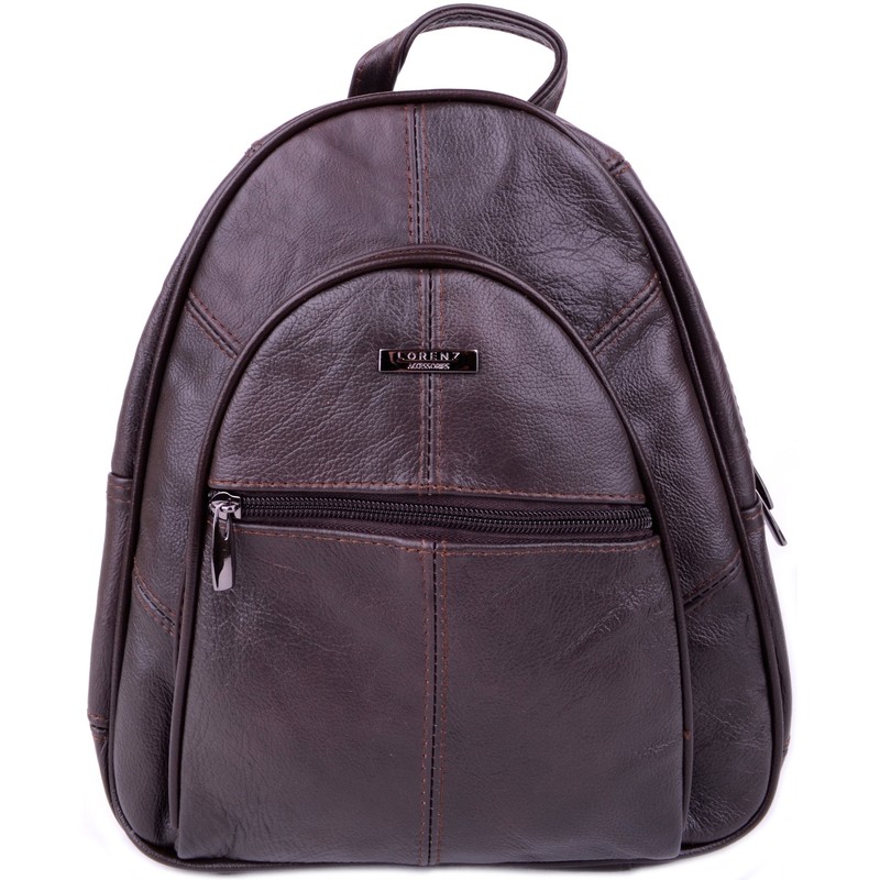 Ladies/Womens Genuine Leather Travel/Work/Holiday Rucksack/Backpack - Dark Brown